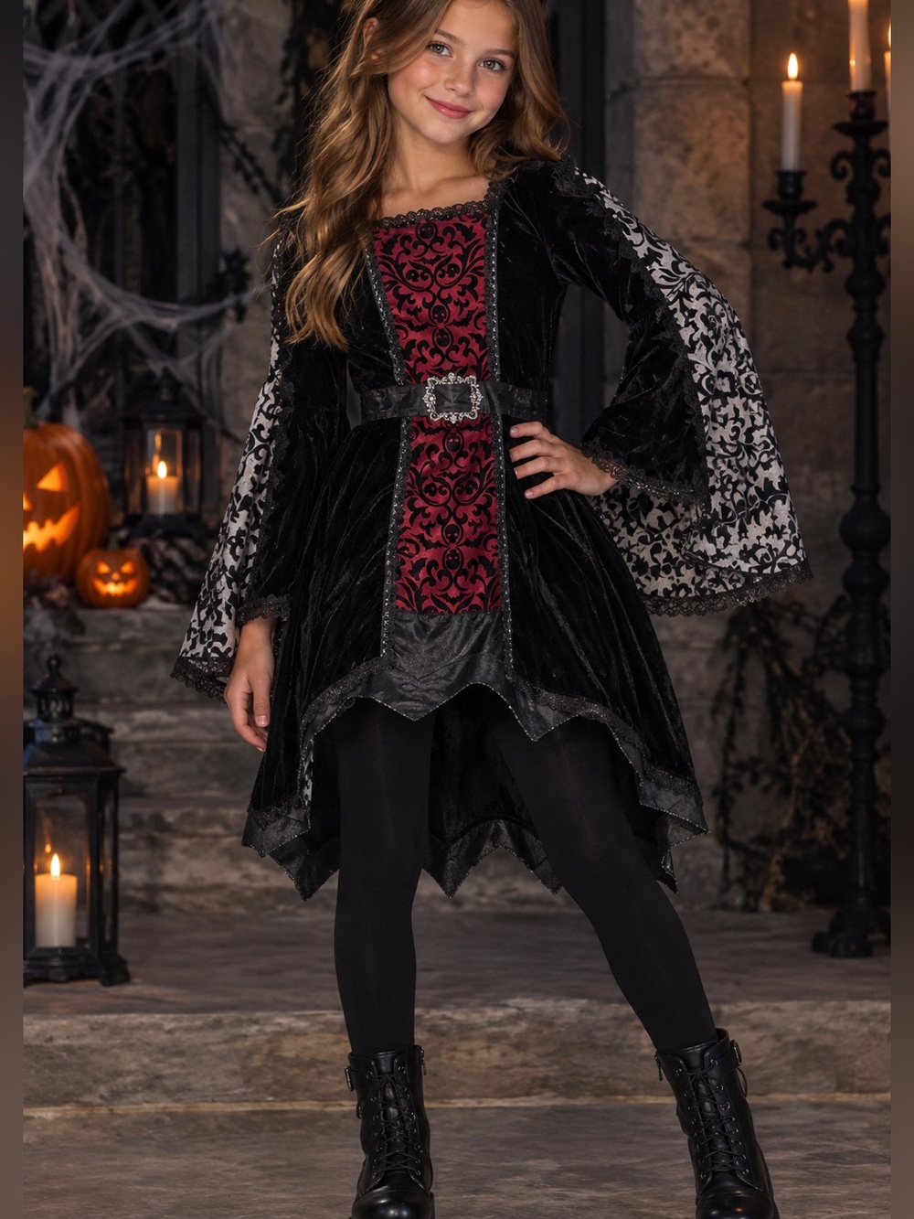 Spirit Scarlet Halloween Girls' Vampire Dress Costume girls age 11-14 yrs